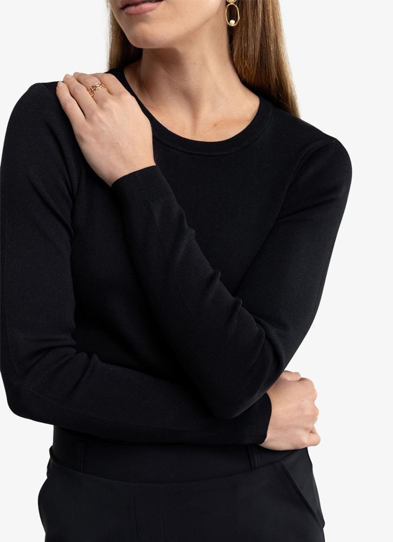Maglione girocollo a maglia fine Studio Anneloes Lana
