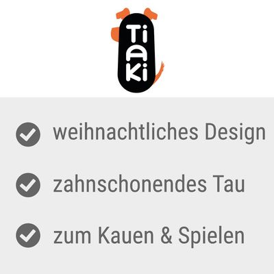 TIAKI Hundspielzeug Rentiere an Tau