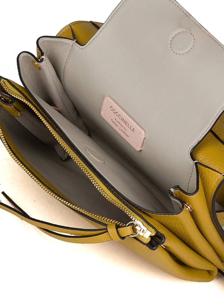 COCCINELLE Leder-Umhängetasche in Senf - (B)23 x (H)17 x (T)7 cm günstig kaufen onesize