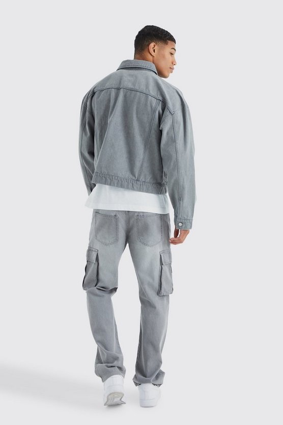 Lockere Cargo-Jeans