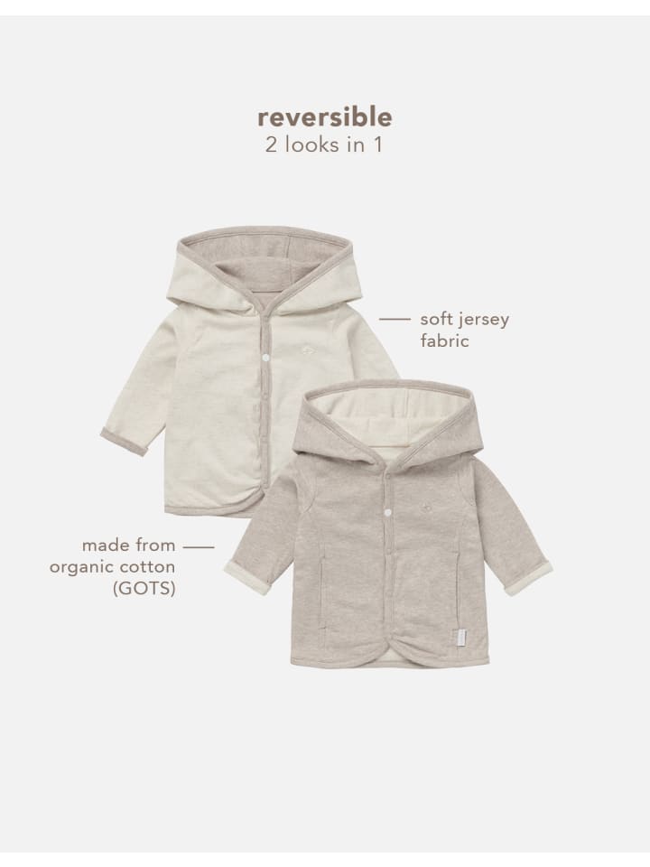 Noppies Strickjacke Bonny - Reversible in Taupe Melange günstig kaufen
