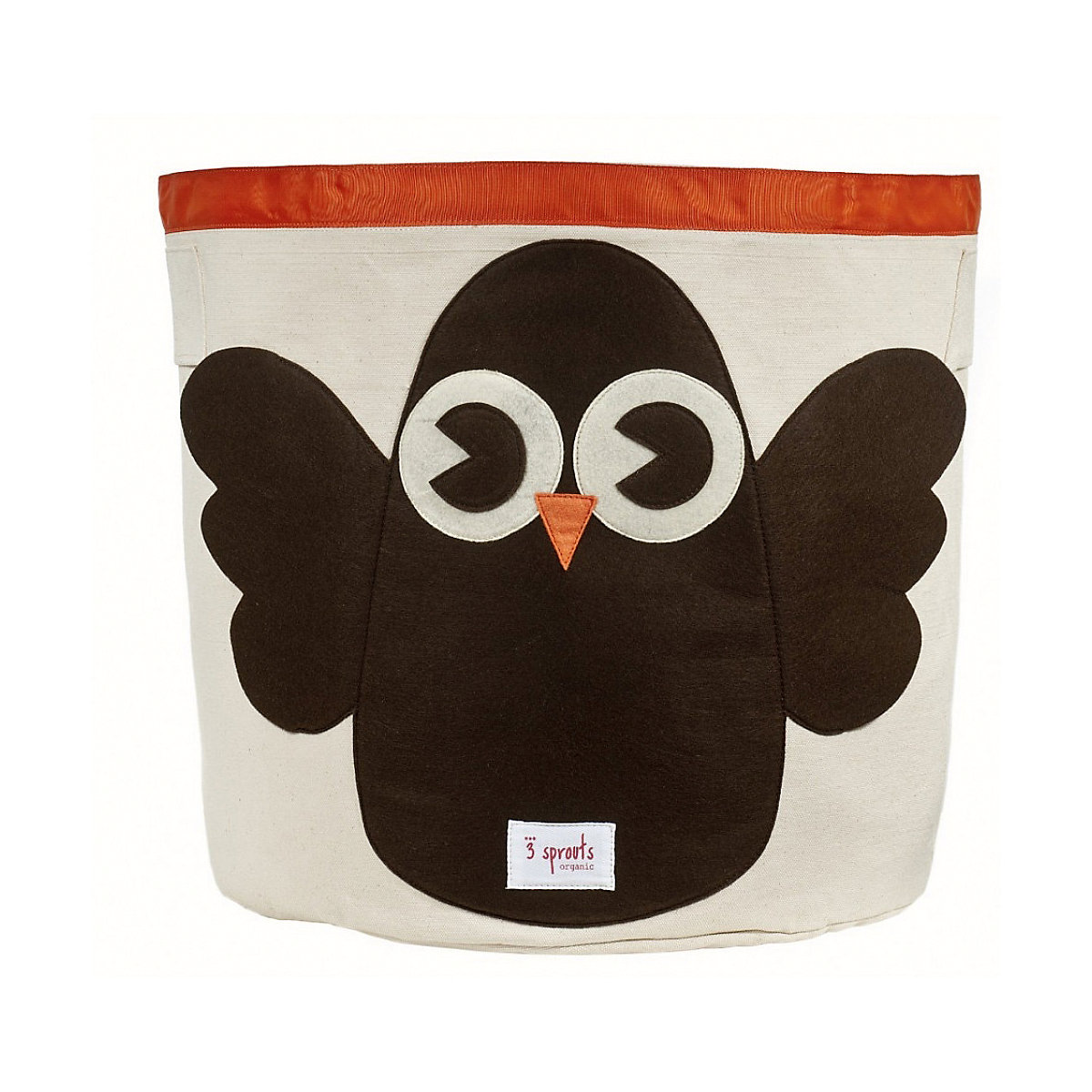 Aufbewahrungskorb Fuchs, 45 x 43 cm, Eule, schwarz
