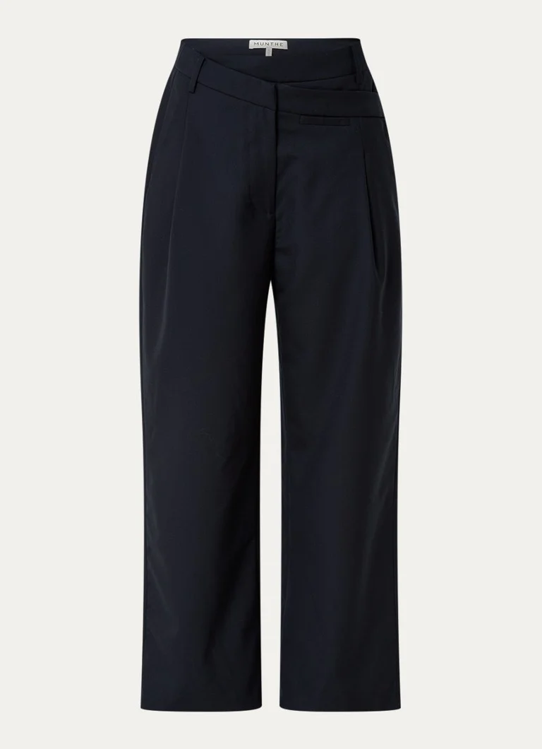 MUNTHE Talu: pantaloni in denim a vita alta e gamba dritta con tasche laterali