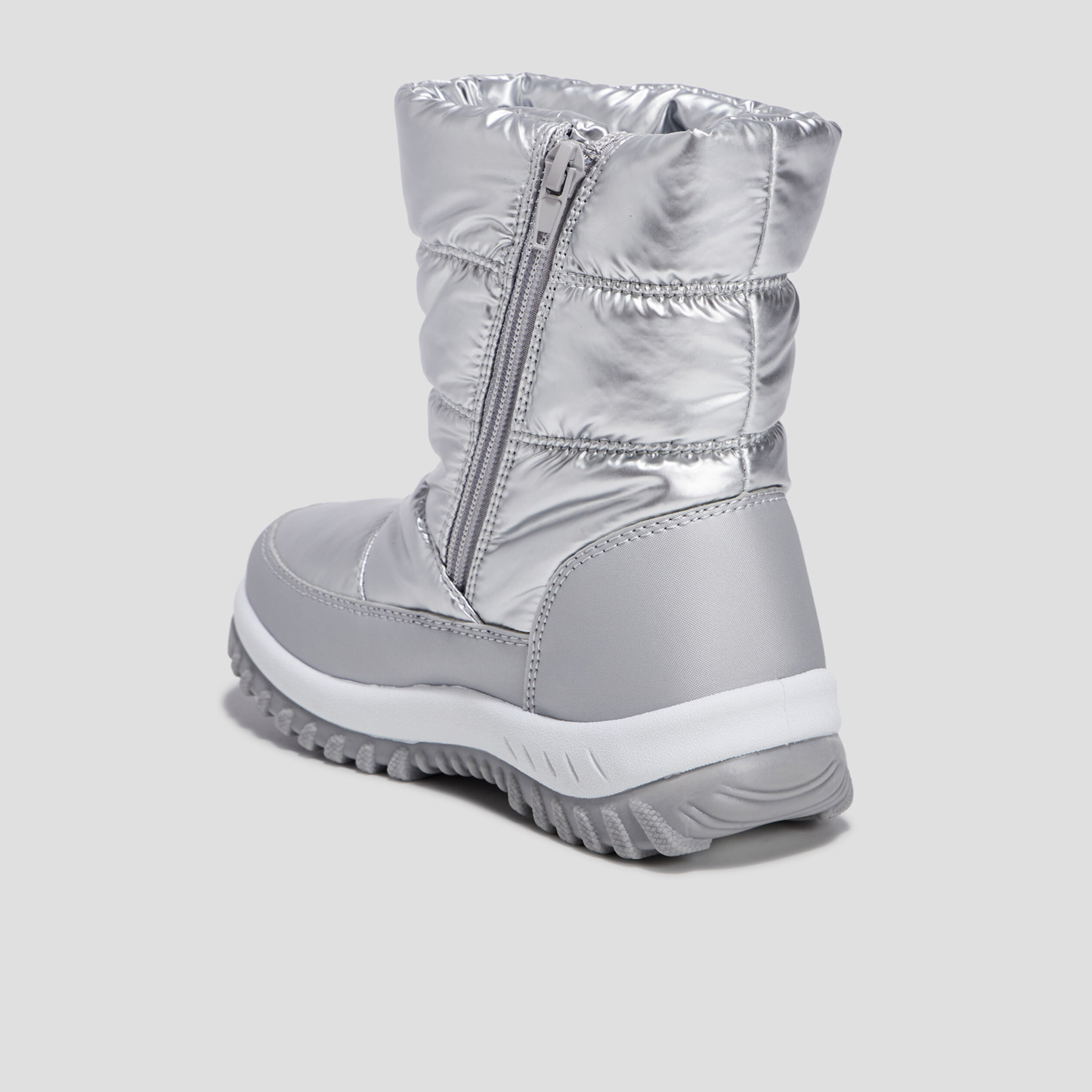 Bottes de neige métallisées gris argent fille | La Halle