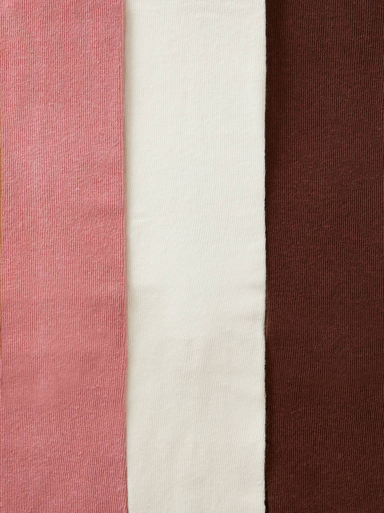 Lot de 3 paires de collants fille BASICS bois de rose