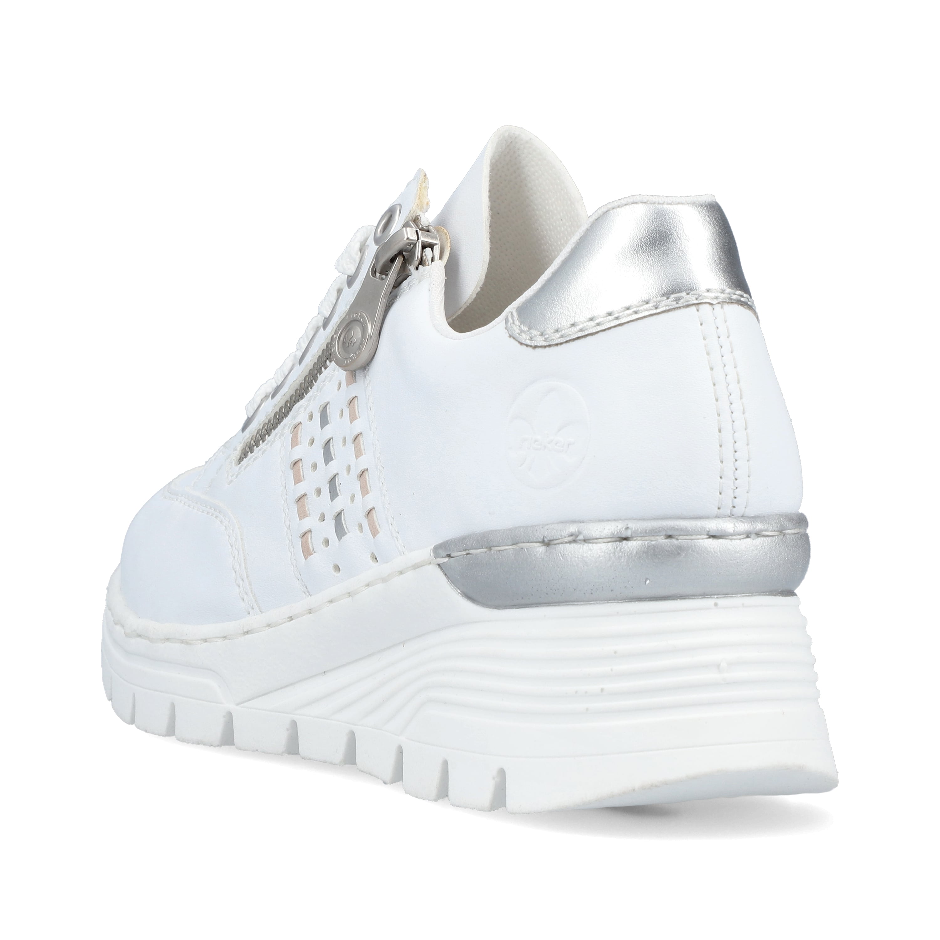 Rieker Damen Sneaker Low reinweiß