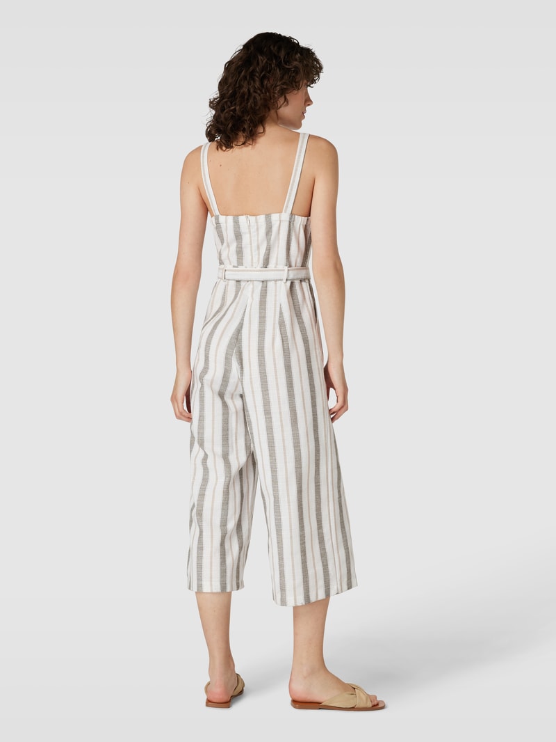 Jumpsuit mit Streifenmuster in khaki
