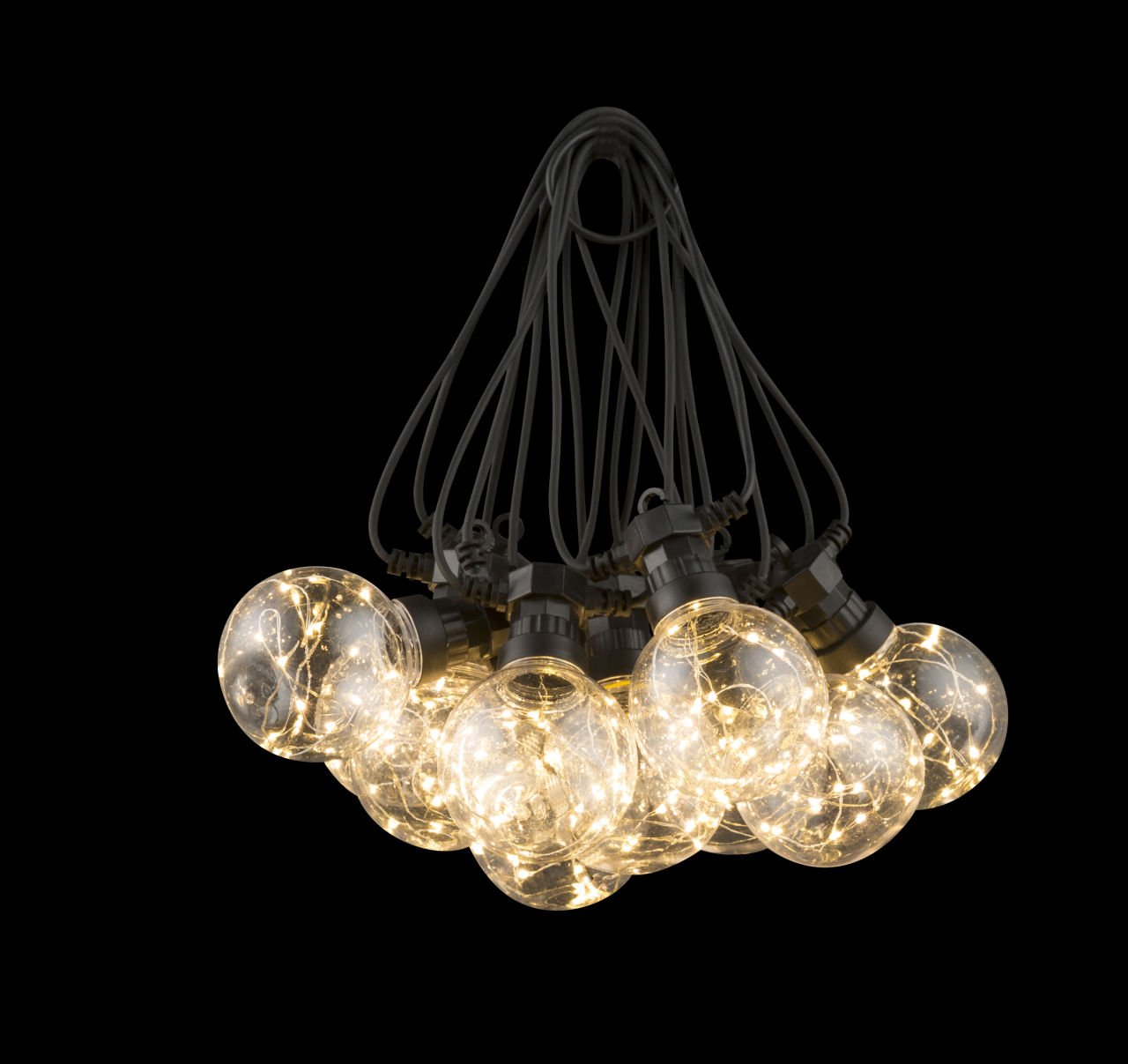 Globo Lighting - ALMAGA - LED Lichterkette Kunststoff schwarz, 10x LED
