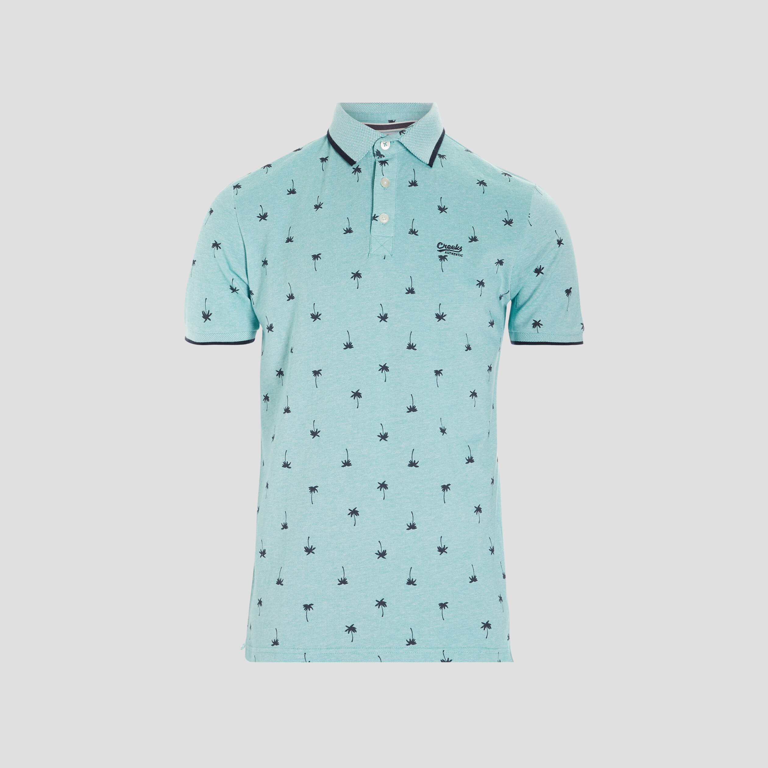 Polo manches courtes Creeks vert turquoise homme | La Halle