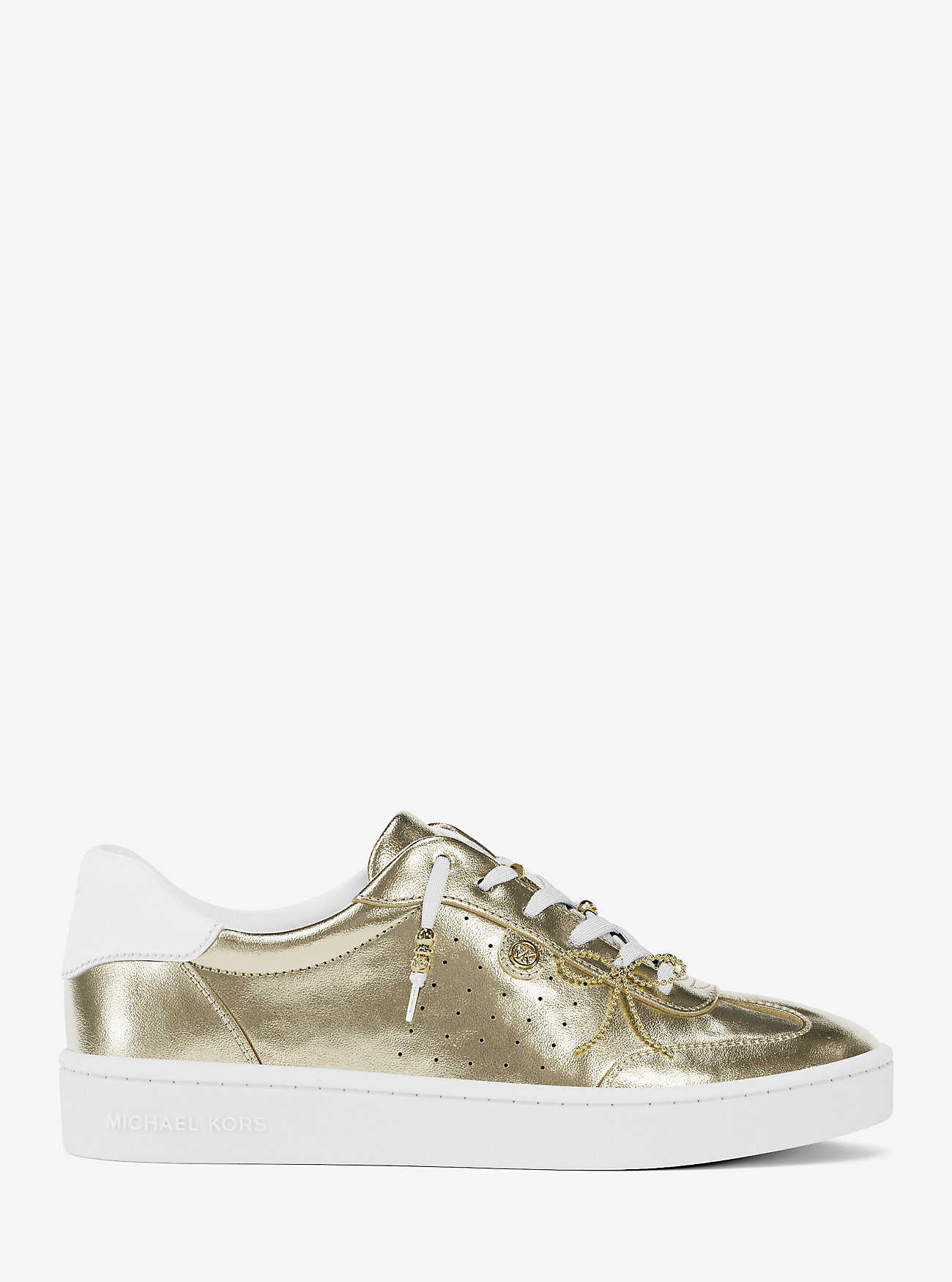 Sneakers Scotty in pelle metallizzata con decorazioni - ORO CHIARO
