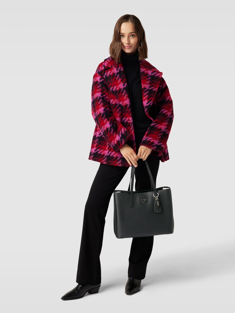Shopper mit Strukturmuster in schwarz