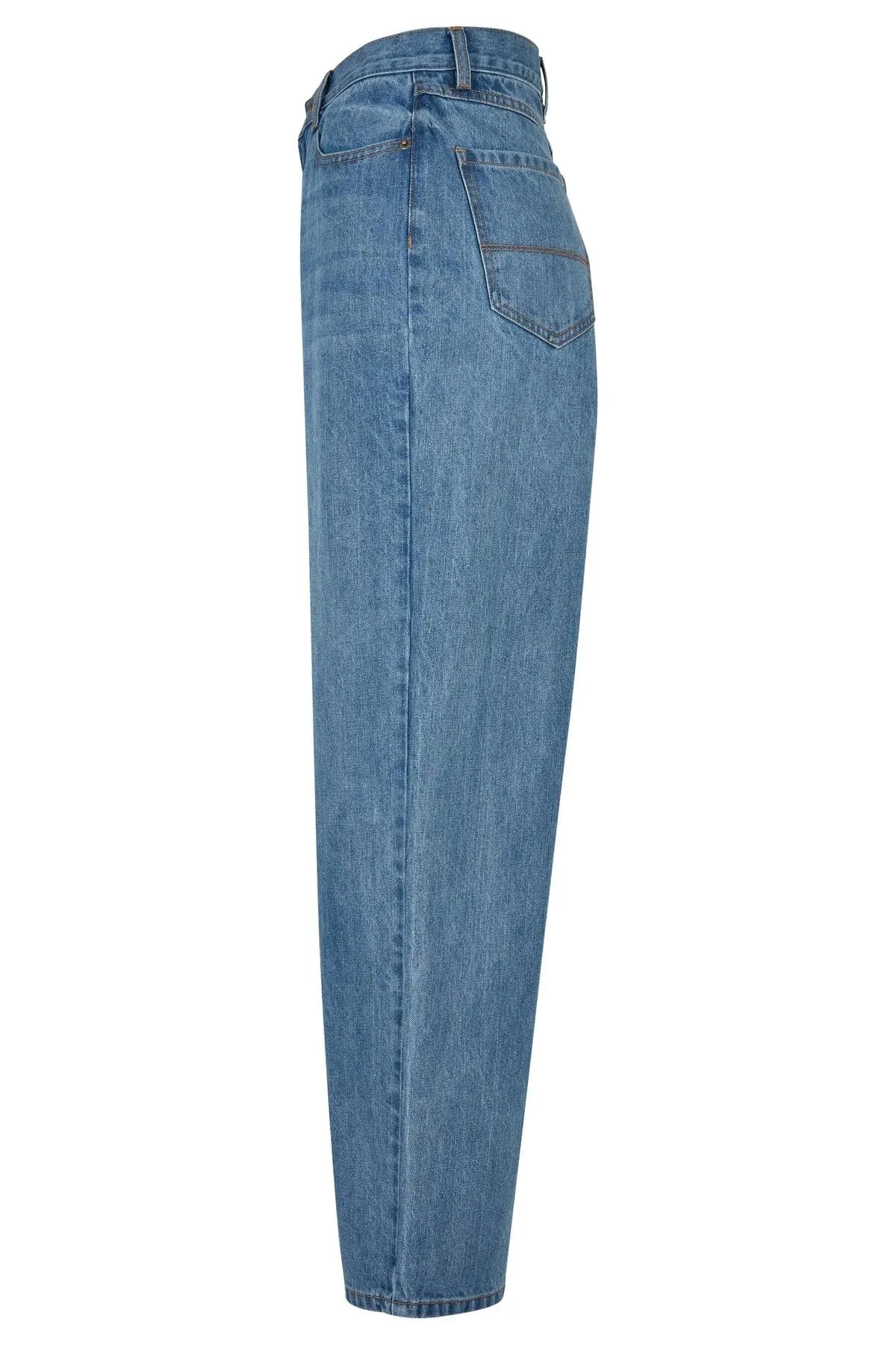 Urban Classics  Damen Denim-Hose im 90er-Jahre-Stil mit hoher Taille und weitem Bein