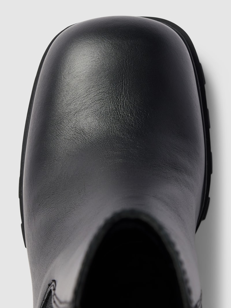 Stiefeletten mit Label-Applikation in schwarz