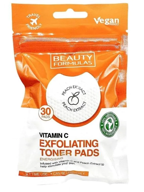 Disques exfoliants imprégnés de vitamine C Beauty Formulas