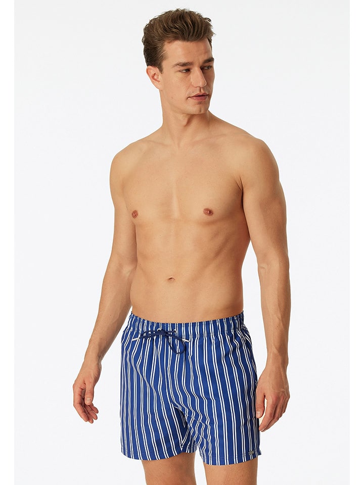 Schiesser Badeshorts in Blau/ Weiß günstig kaufen