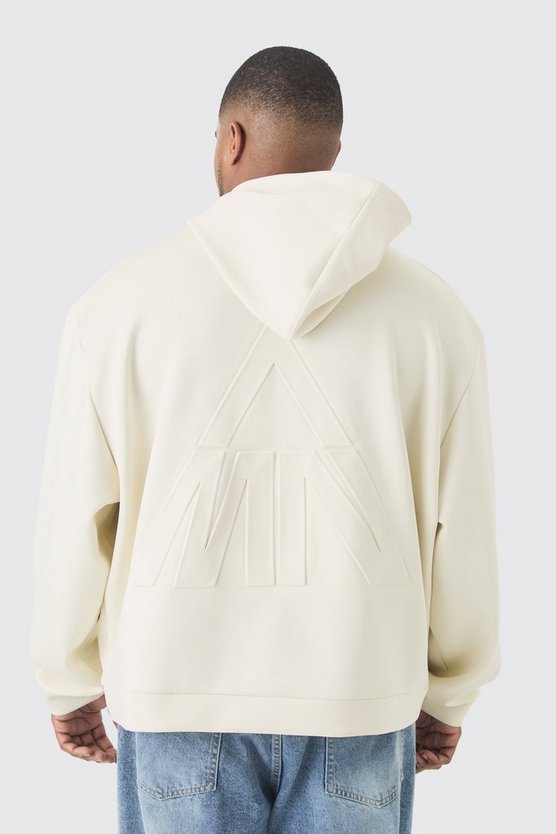 Plus kastiger Oversize Scuba Hoodie