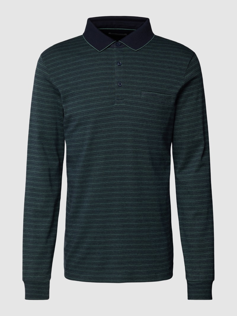 Poloshirt mit Streifenmuster in khaki