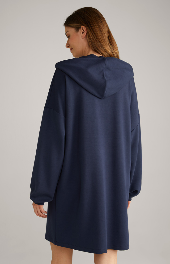 Loungewear Hoodie-Kleid in Navy