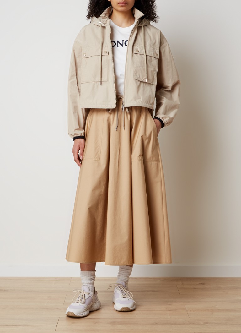 Moncler Leda cropped jacket with stowable hood