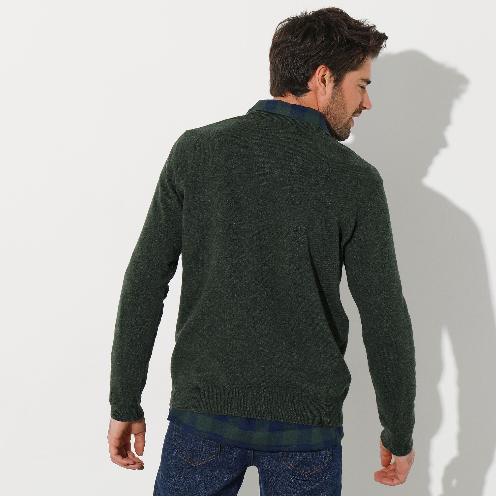 Pull col V 80% laine