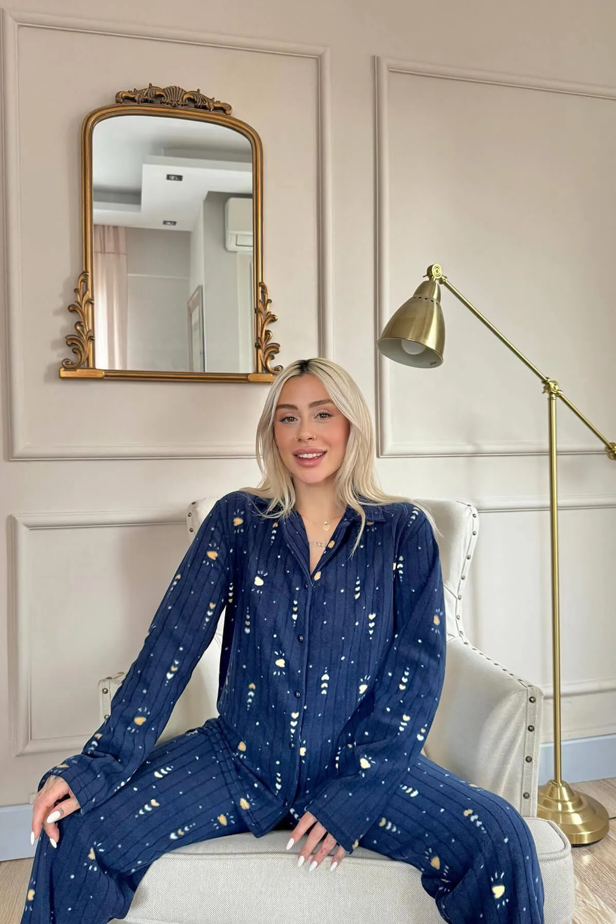 Pijamaevi  Pyjama set - Dunkelblau - Print