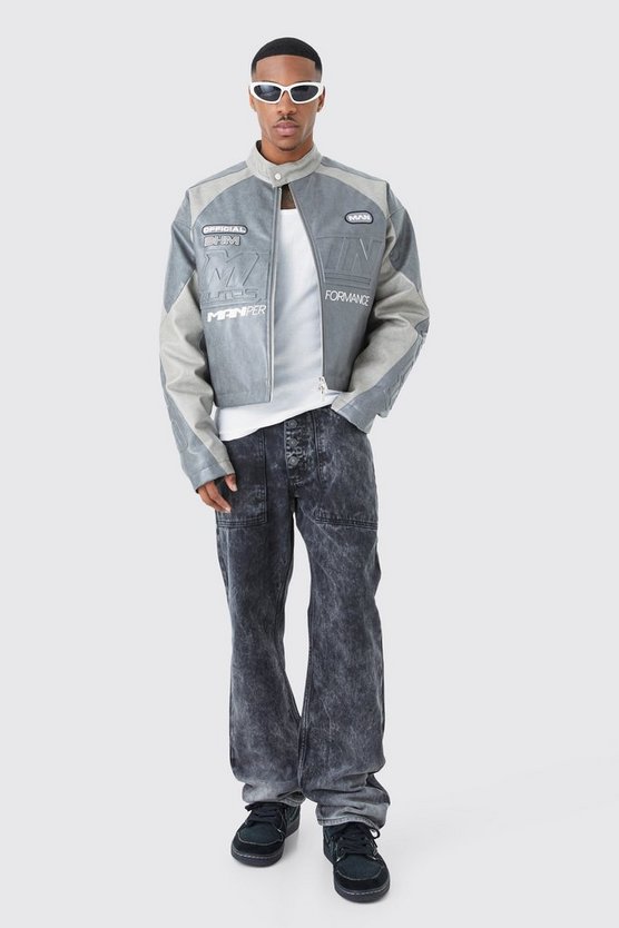 Lockere Jeans mit Acid-Waschung