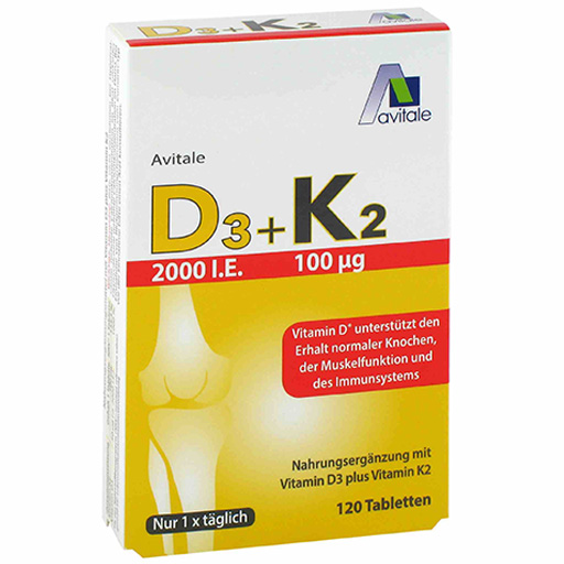 Vitamin D3 K2 2000 I.E.  120 St  Tabletten