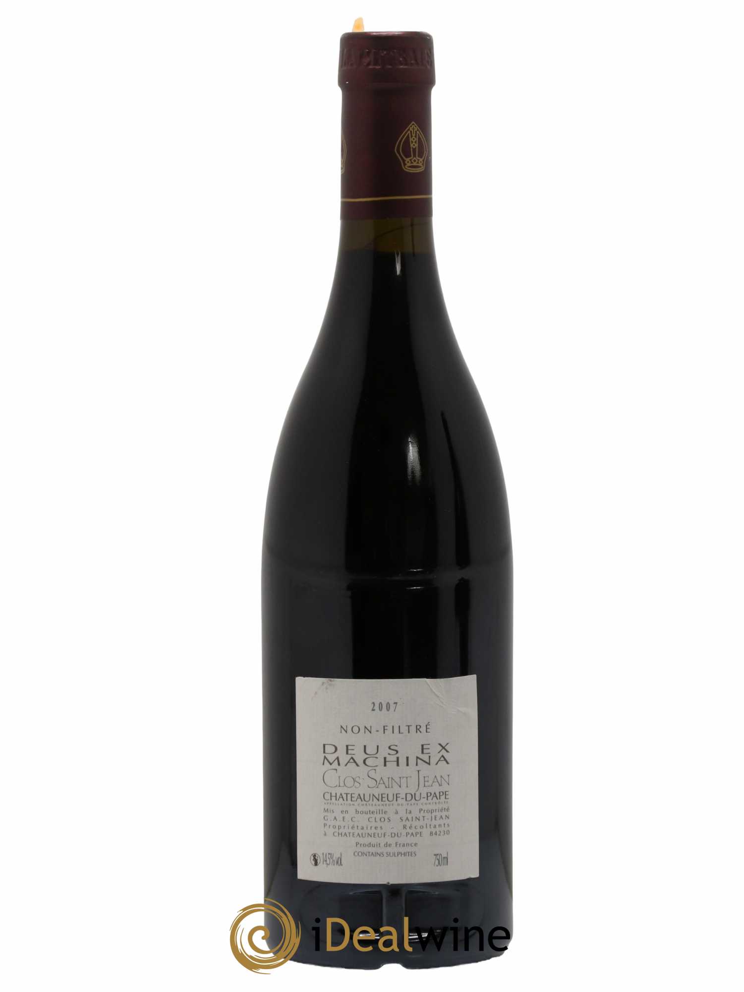 Châteauneuf-du-Pape Clos Saint-Jean Deus Ex Machina Pascal et Vincent Maurel  2007 - Lot de 1 Bouteille