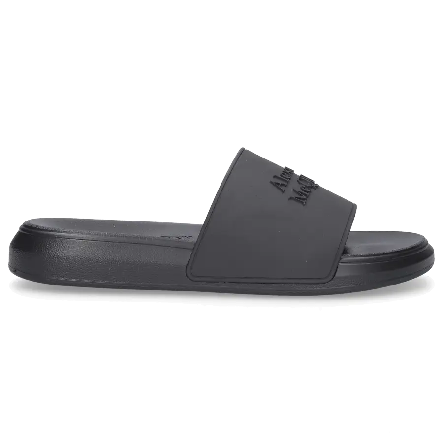 Alexander McQueen - Badeschuhe POOL SLIDE Kautschuk - schwarz
