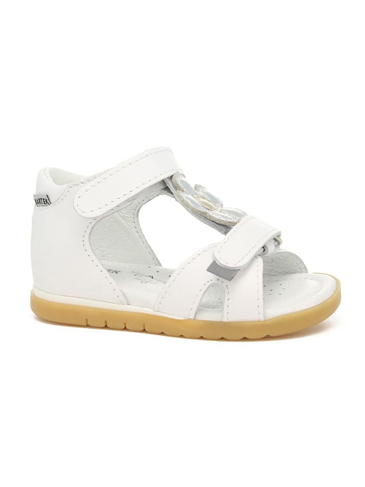 Bartek Leder-Sandalen in Weiß günstig kaufen
