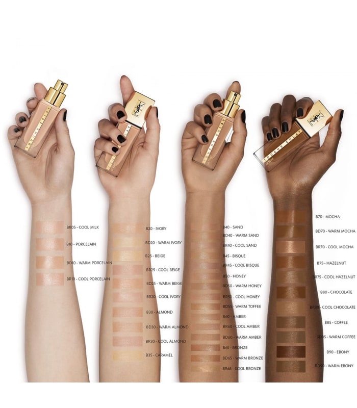YVES SAINT LAURENT-TOUCHE ECLAT LE TEINT-Fond de teint hydratant & tenue 24H, naturel & lumineux