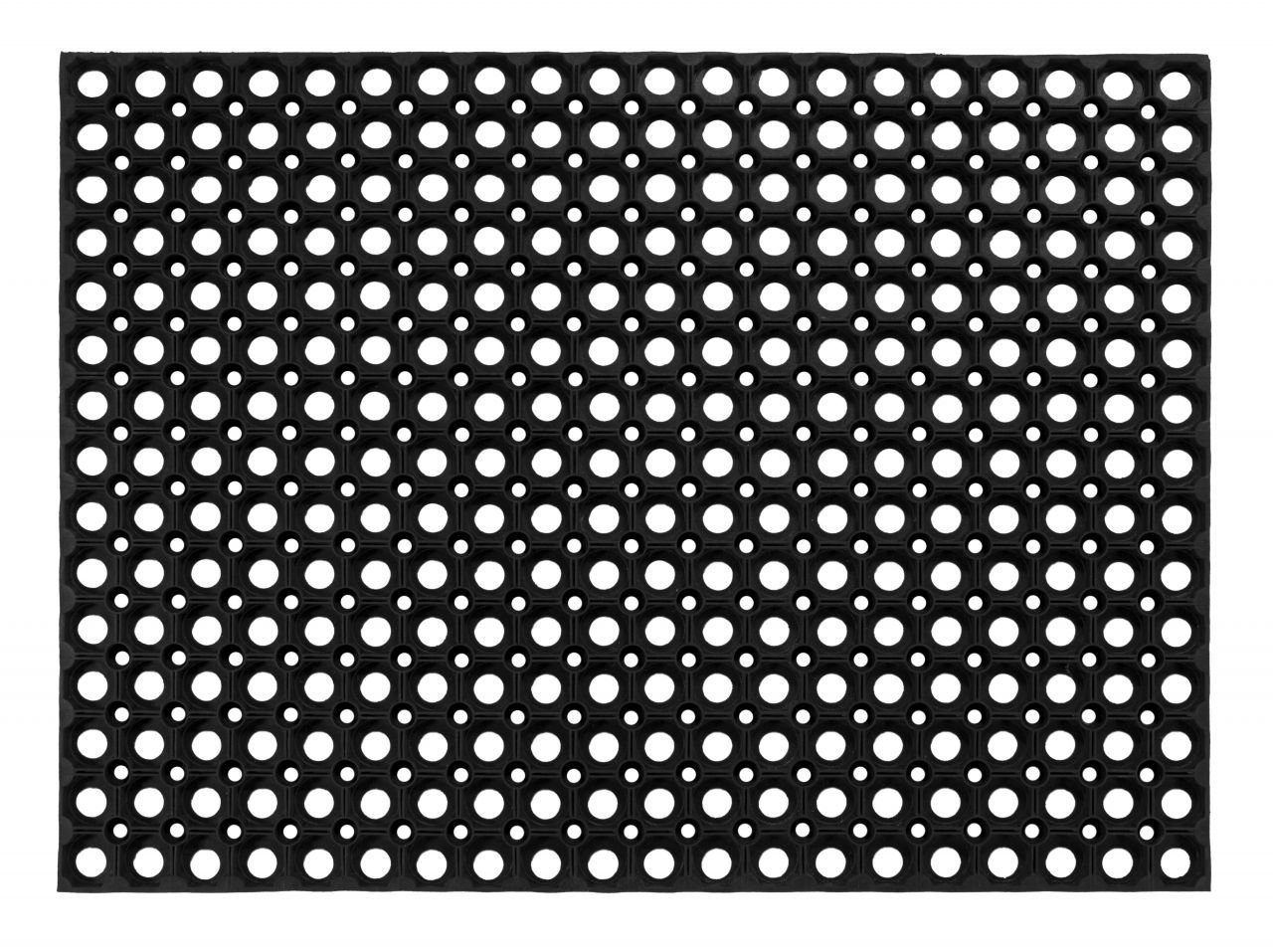 Trend Line Schuhabtropfschale Ringgummimatte schwarz, 60 x 80 cm