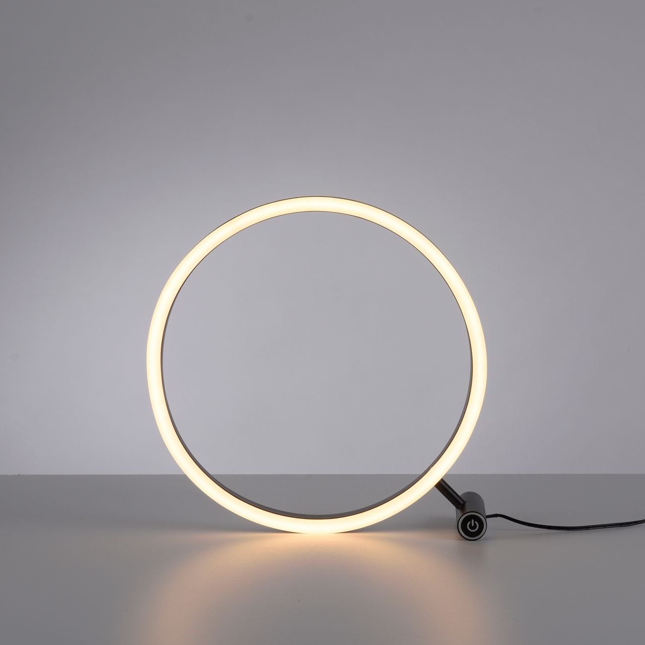 JUST LIGHT LeuchtenDirekt LED Tischleuchte RITUS, 3000 Kelvin, rund, dimmbar über Touchdimmer, Innenleuchte, IP20