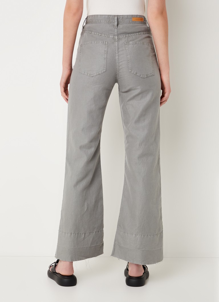 Articles Of Society Weho high waist wide fit chinos in linen blend
