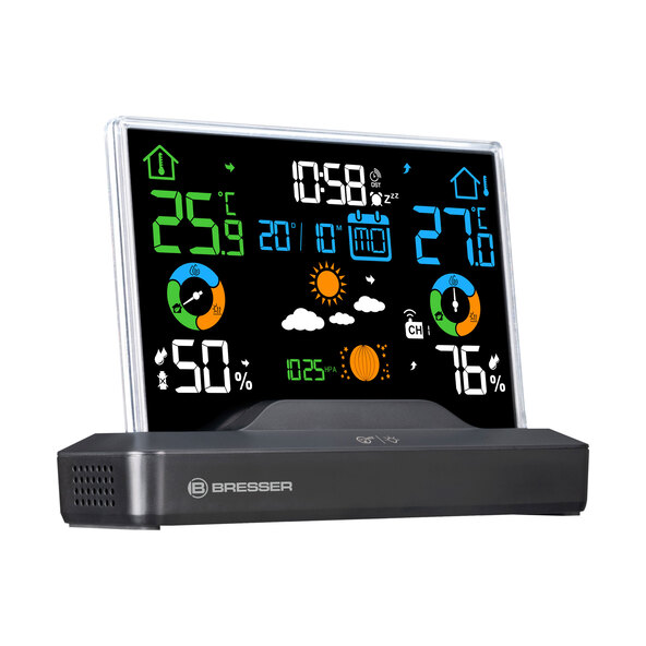 Funk-Farbwetterstation mit rahmenlosem Display