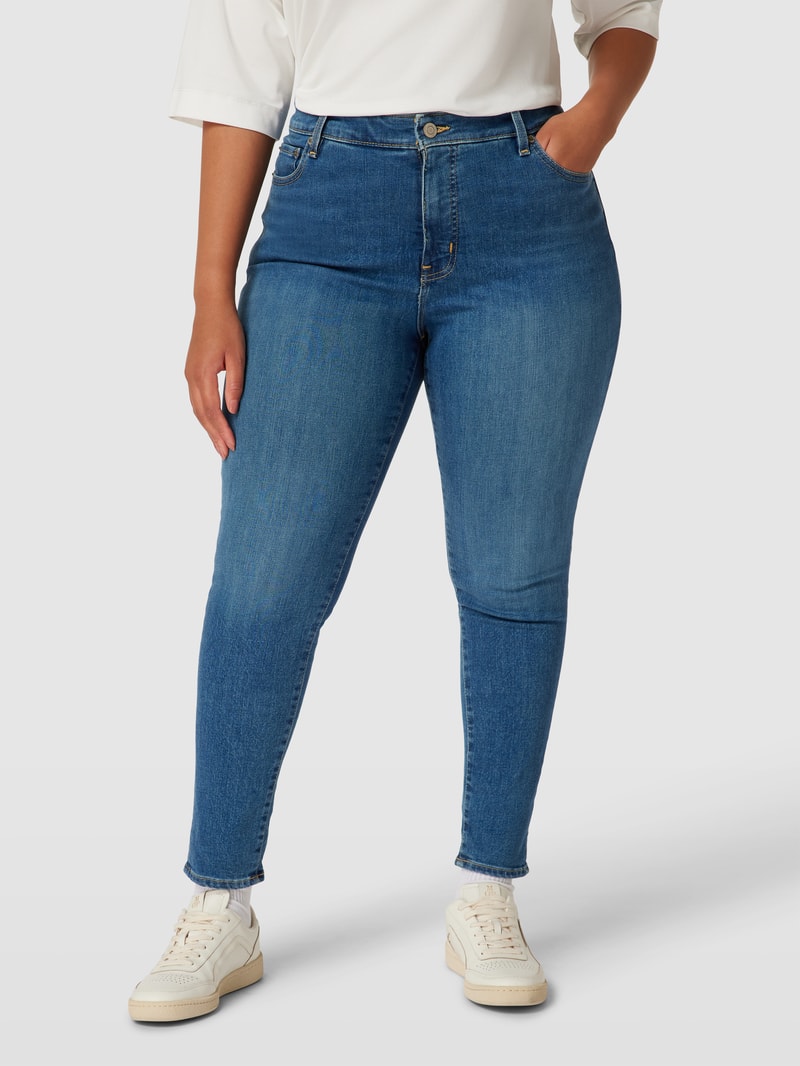 PLUS SIZE Slim Fit Jeans mit Kontrastnähten in jeans