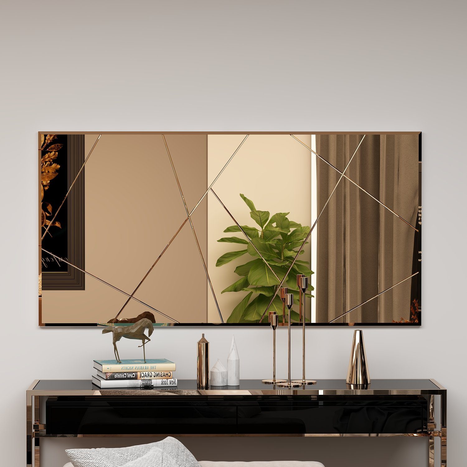 moebel17 Spiegel Spiegel Eilish Asymmetrisches Design 120x60cm