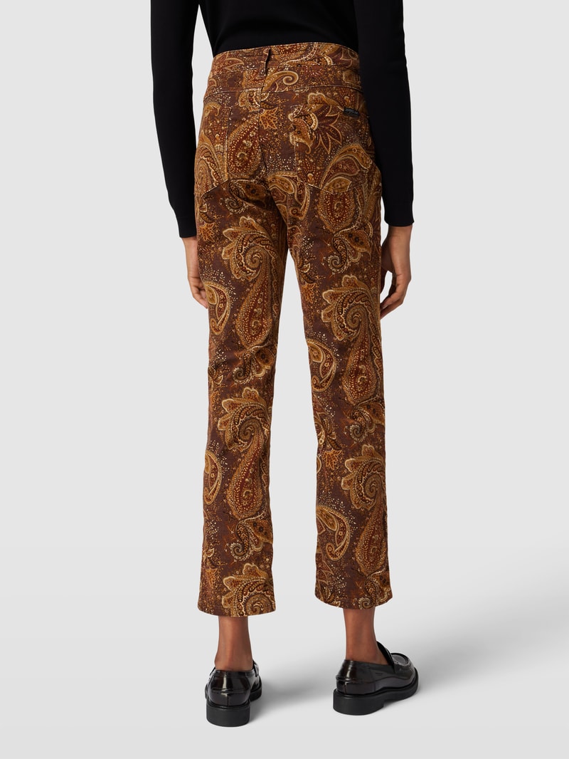 Hose mit Paisley-Muster Modell 'CORA' in hellbraun
