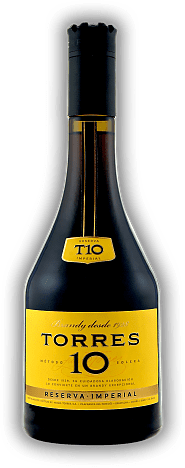 Torres 10 Gran Reserva Imperial Brandy Torres 10 Gran Reserva Imperial Brandy Miguel Torres 10 Gran Reserva Imperial Brandy der noble spanische Weinbrand. Alter 10 J. - 0,7	 Liter - Vol 38%