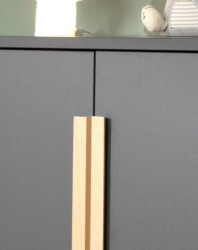 Vipack Kinderkleiderschrank London Wäscheschrank, mit Melamin-Oberfläche und Soft-Close