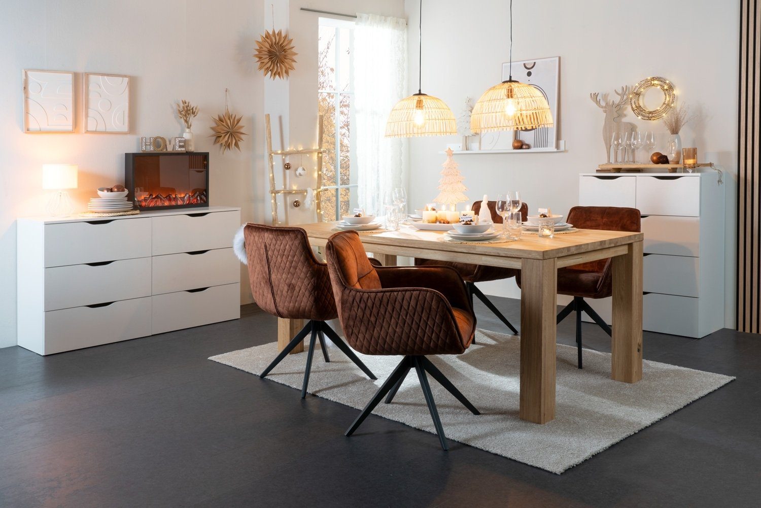 Dekoleiter DELIA, B 50 x H 150 cm, Holz, mit 4 Stufen