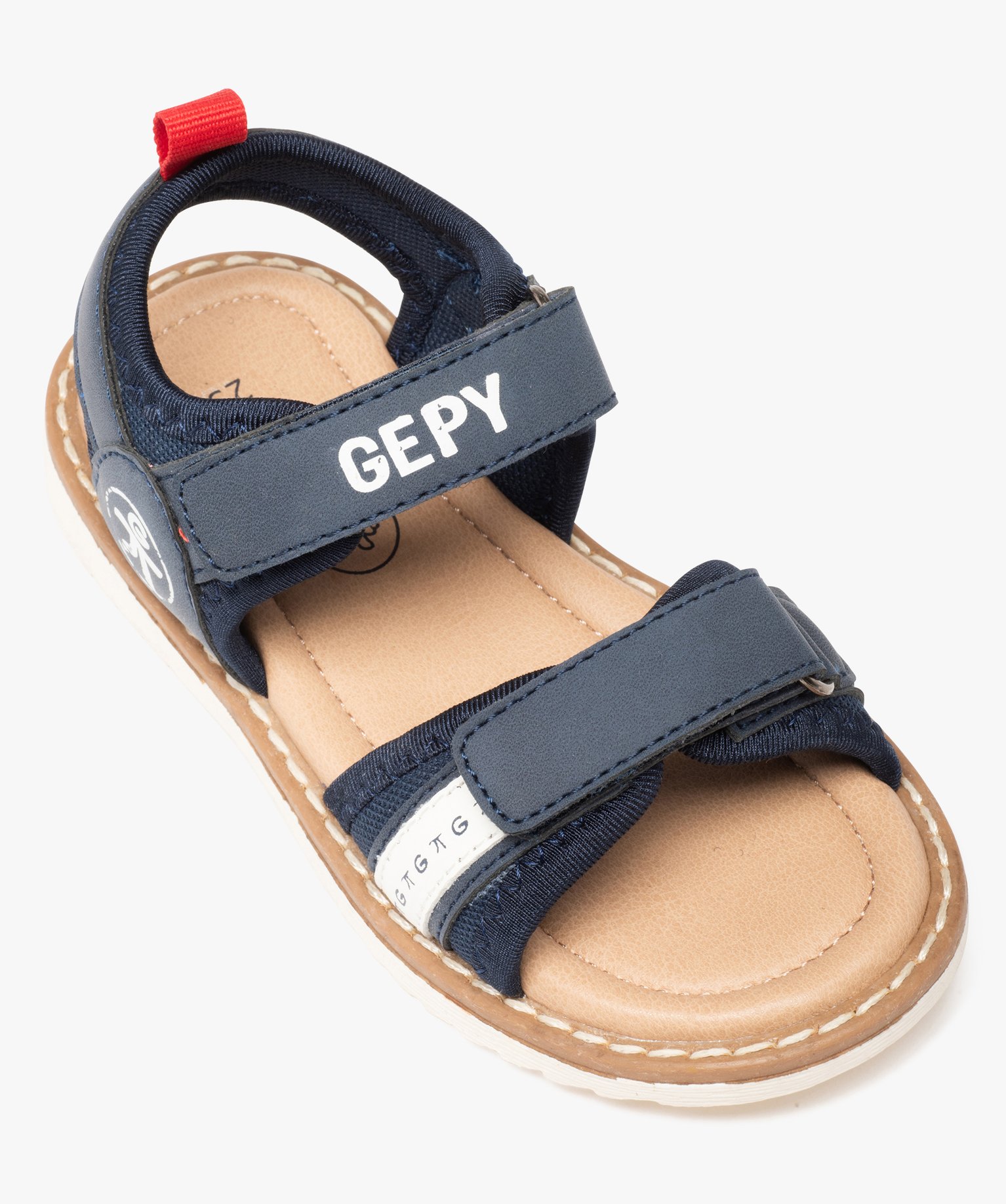 Sandales Garçon à brides scratch – Gepy marine | GEMO