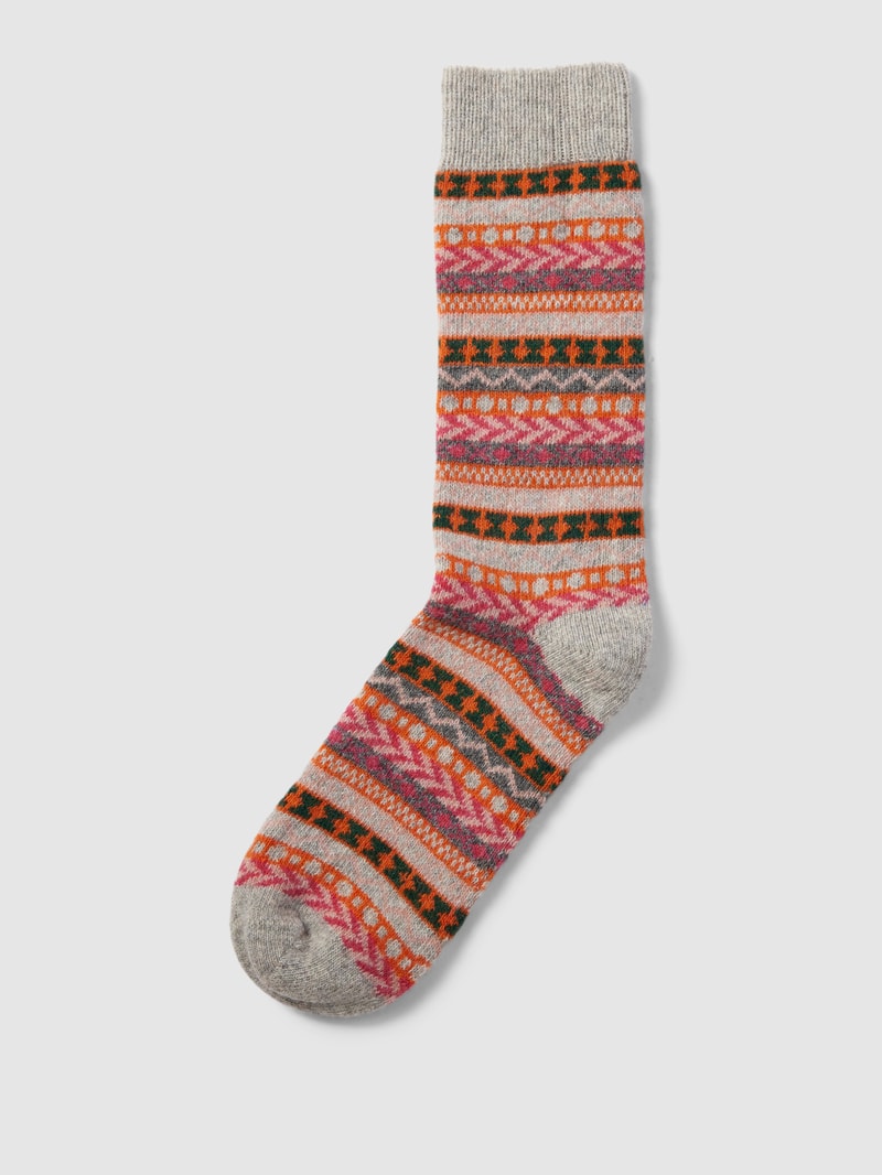 Socken mit Allover-Muster in orange