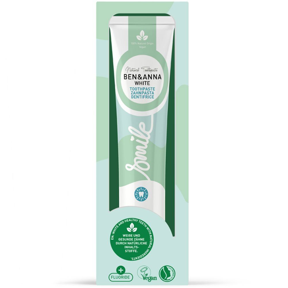 Ben & Anna Zahnpasta Toothpaste White, Weiß, 75 ml