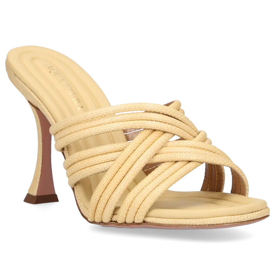 Aquazzura - Pantoletten OHUHU 95 Bast - beige