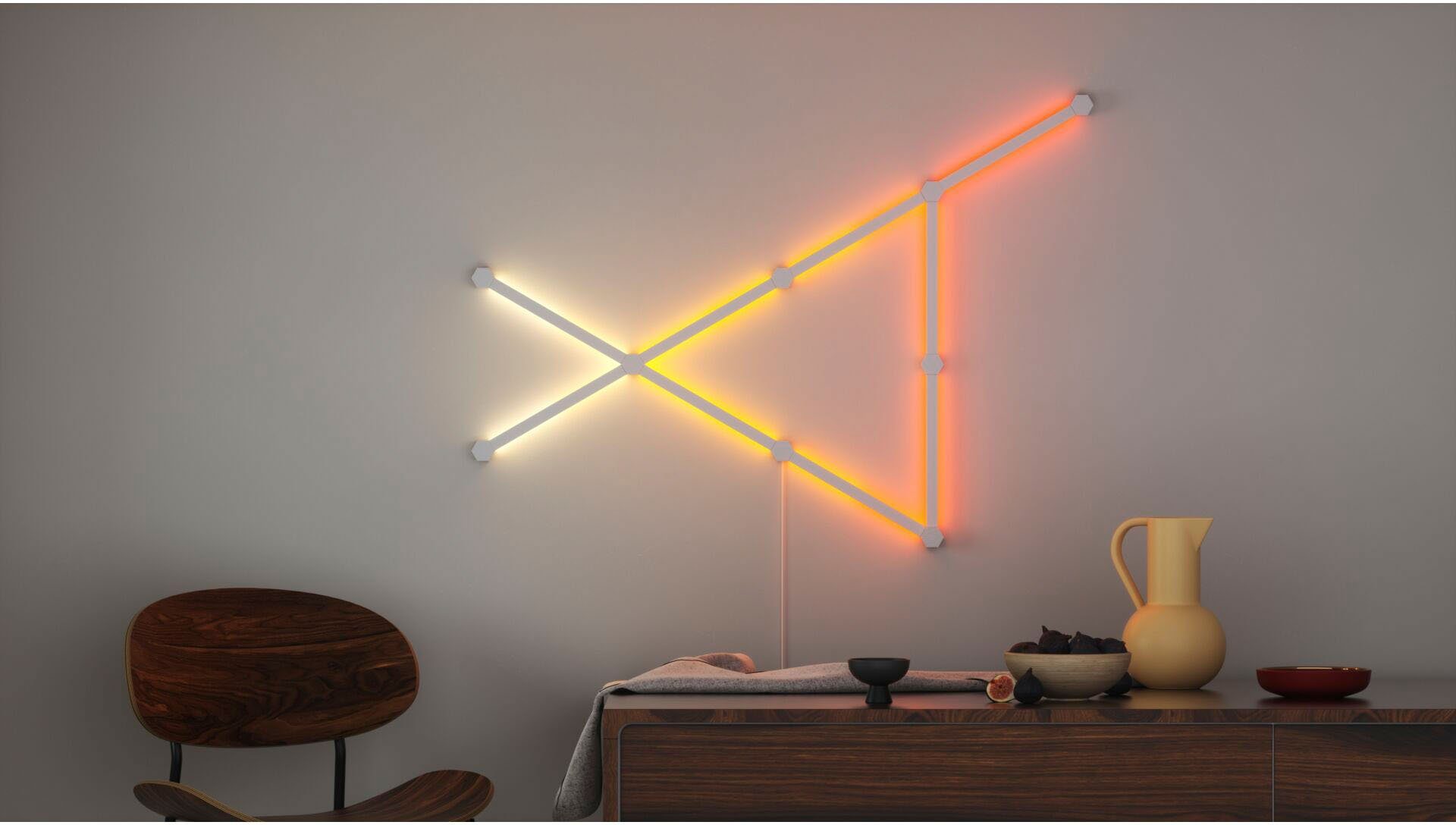 nanoleaf LED Lichtleiste Lines, Dimmfunktion, LED fest integriert, Farbwechsler