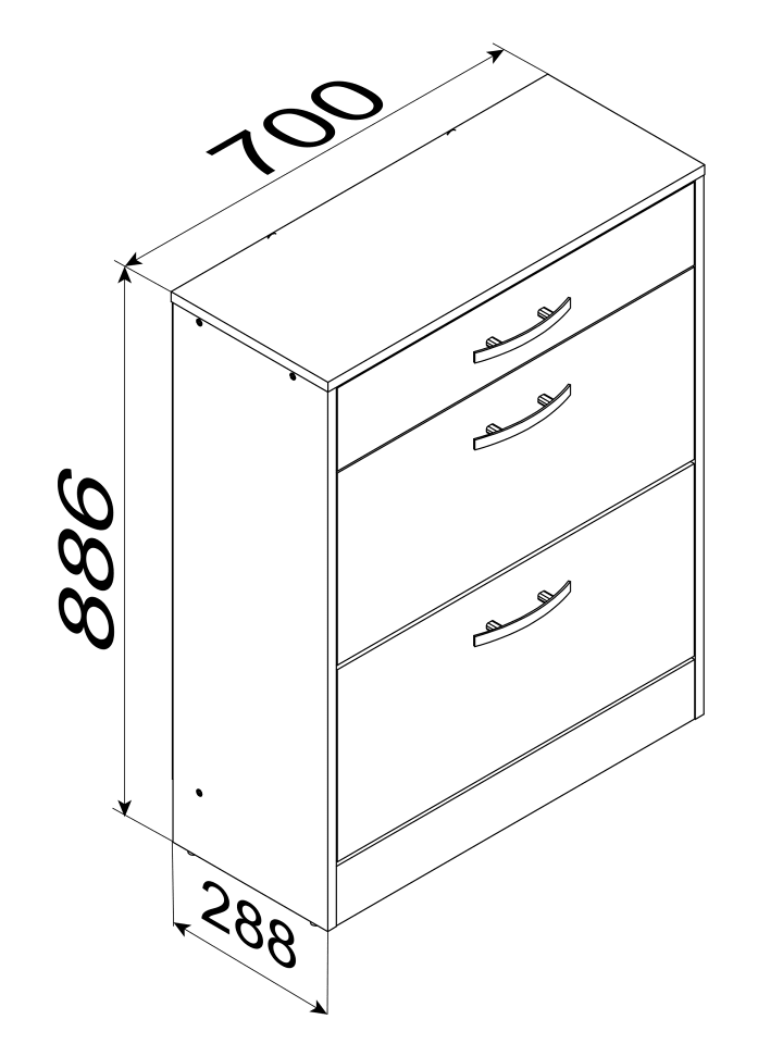 VCM  Holz Regal Schuhschrank Schuhkipper Klappen Balia in Weiß günstig kaufen onesize
