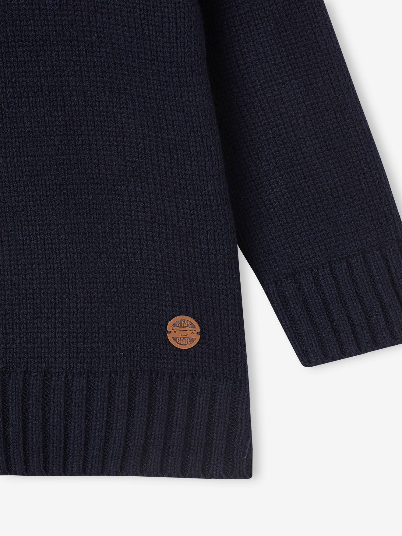 Vertbaudet Jungen Pullover BASIC Oeko-Tex - marine