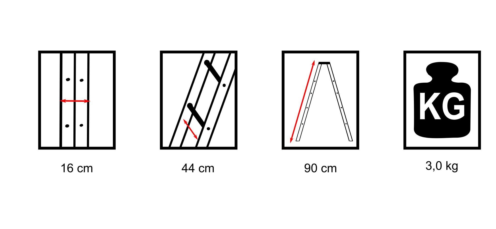 VaGo-Tools Vielzweckleiter VaGo Leiter Trittleiter Klappleiter 2x4 Stufen zweiseitige Haushaltsle (Stück)