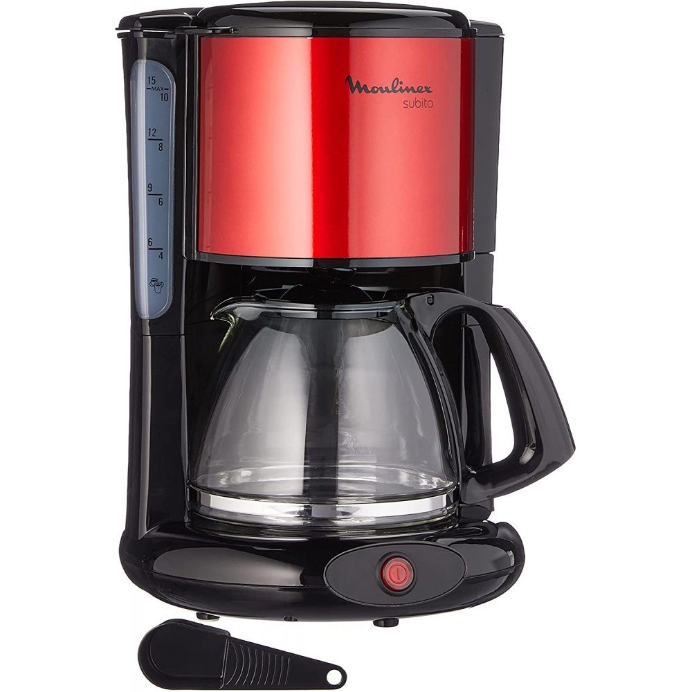 Moulinex Filterkaffeemaschine FG360D Subito - Filterkaffeemaschine - rot metallic/schwarz